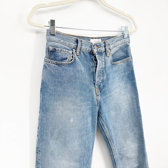 Anine Bing Light Blue Straight Leg Jeans - Picture 6 of 10
